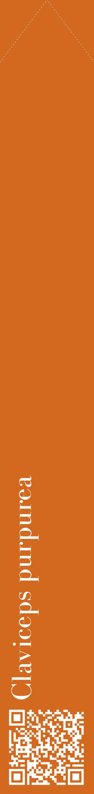 Étiquette de : Claviceps purpurea - format c - style blanche31_simplebod avec qrcode et comestibilité