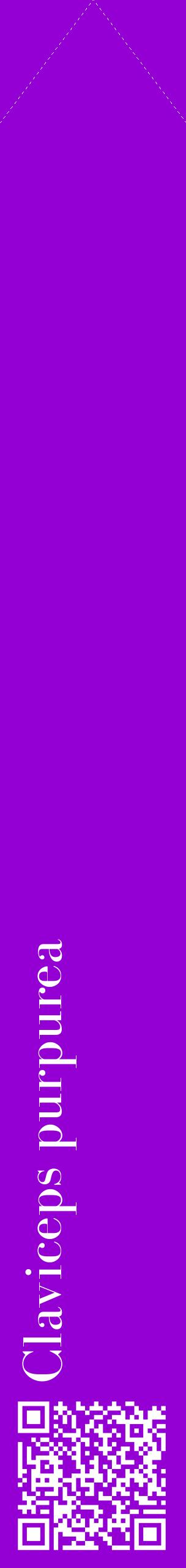 Étiquette de : Claviceps purpurea - format c - style blanche48_simplebod avec qrcode et comestibilité