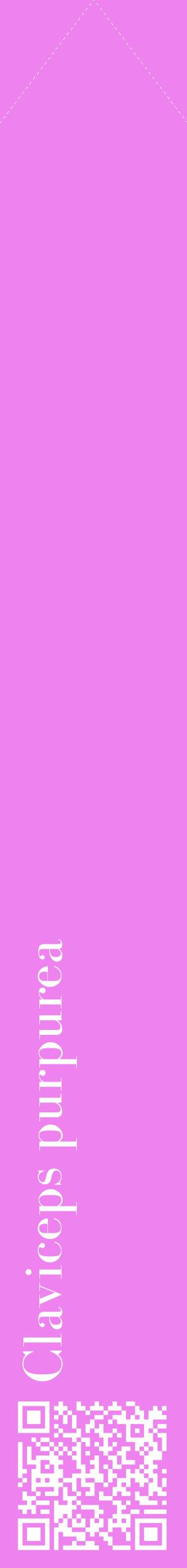 Étiquette de : Claviceps purpurea - format c - style blanche53_simplebod avec qrcode et comestibilité