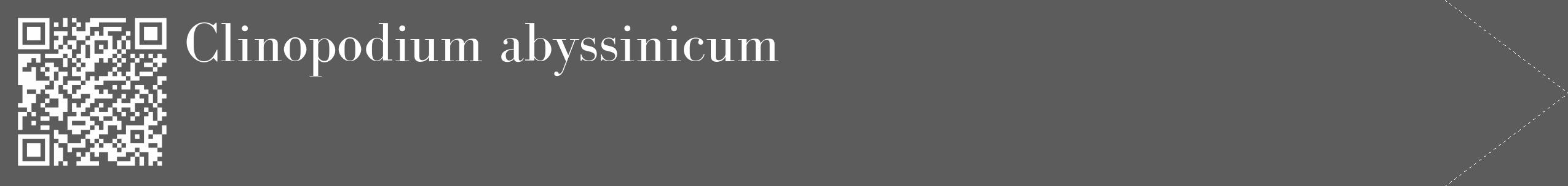Étiquette de : Clinopodium abyssinicum - format c - style blanche49_simple_simplebod avec qrcode et comestibilité