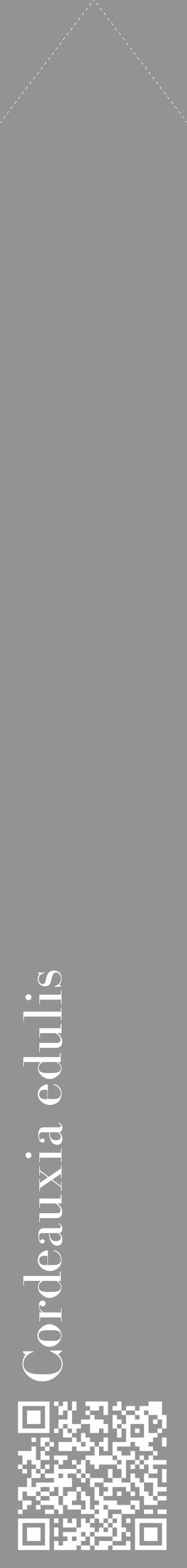 Étiquette de : Cordeauxia edulis - format c - style blanche44_simple_simplebod avec qrcode et comestibilité - position verticale