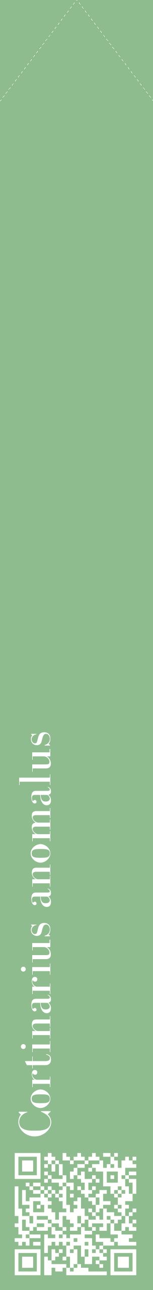Étiquette de : Cortinarius anomalus - format c - style blanche13_simplebod avec qrcode et comestibilité