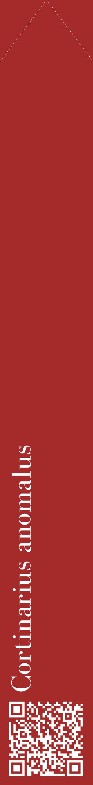 Étiquette de : Cortinarius anomalus - format c - style blanche33_simplebod avec qrcode et comestibilité