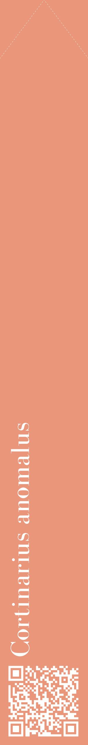 Étiquette de : Cortinarius anomalus - format c - style blanche37_simplebod avec qrcode et comestibilité
