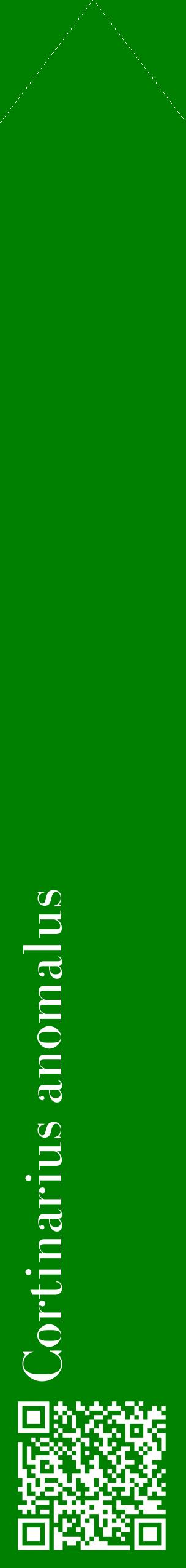 Étiquette de : Cortinarius anomalus - format c - style blanche9_simplebod avec qrcode et comestibilité