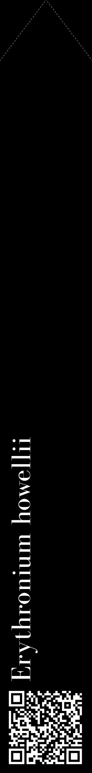 Étiquette de : Erythronium howellii - format c - style blanche59_simplebod avec qrcode et comestibilité