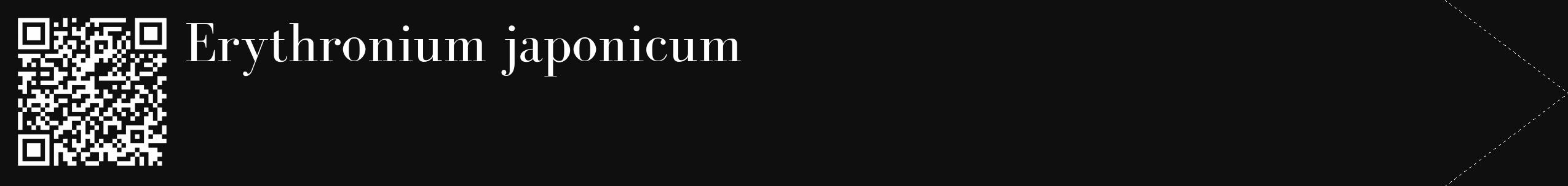 Étiquette de : Erythronium japonicum - format c - style blanche7_simple_simplebod avec qrcode et comestibilité