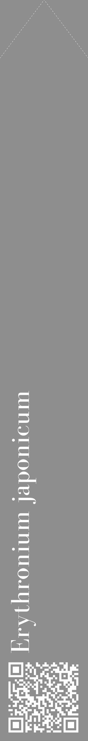Étiquette de : Erythronium japonicum - format c - style blanche25_simple_simplebod avec qrcode et comestibilité - position verticale