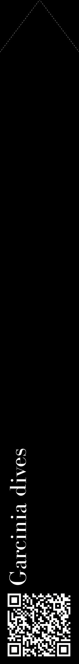 Étiquette de : Garcinia dives - format c - style blanche59_simplebod avec qrcode et comestibilité