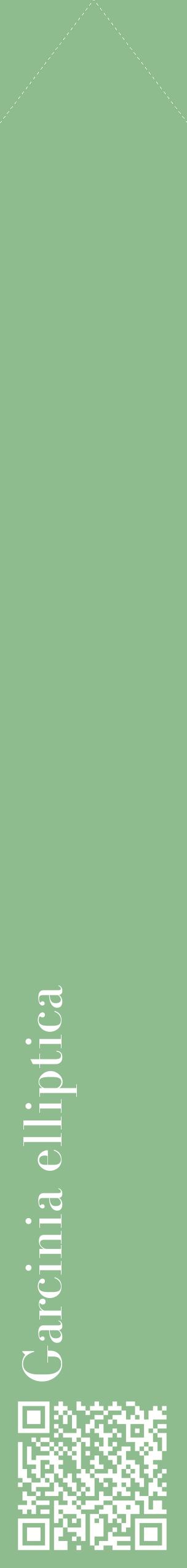 Étiquette de : Garcinia elliptica - format c - style blanche13_simplebod avec qrcode et comestibilité