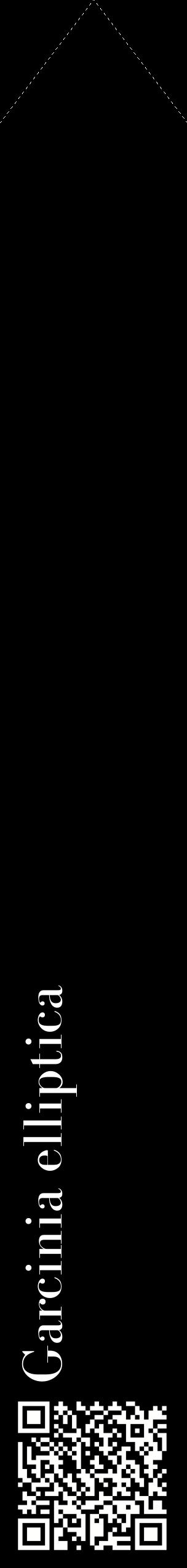 Étiquette de : Garcinia elliptica - format c - style blanche59_simplebod avec qrcode et comestibilité