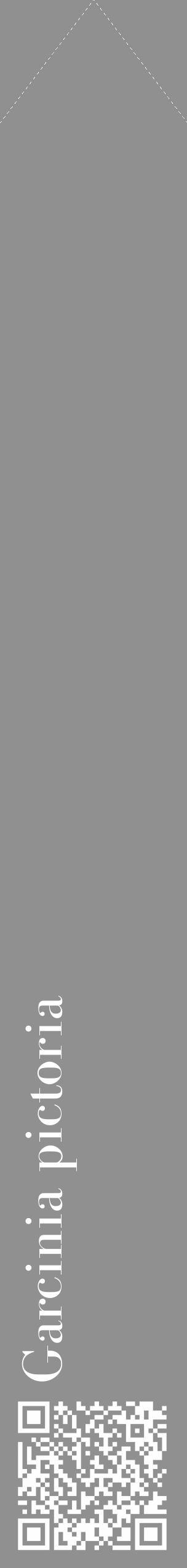 Étiquette de : Garcinia pictoria - format c - style blanche4_simple_simplebod avec qrcode et comestibilité - position verticale