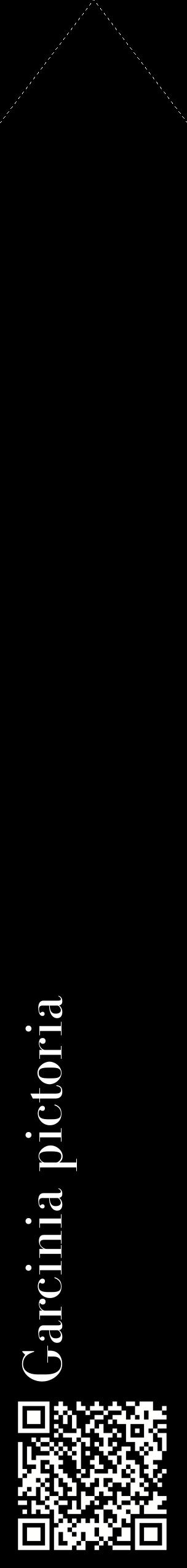 Étiquette de : Garcinia pictoria - format c - style blanche59_simplebod avec qrcode et comestibilité