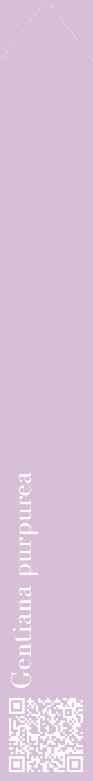 Étiquette de : Gentiana purpurea - format c - style blanche54_simplebod avec qrcode et comestibilité