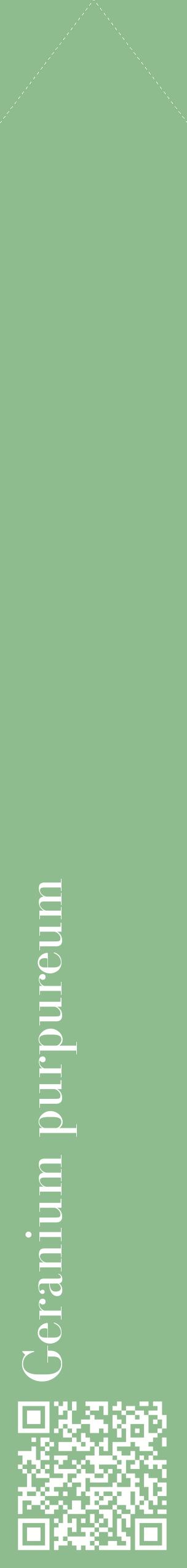 Étiquette de : Geranium purpureum - format c - style blanche13_simplebod avec qrcode et comestibilité