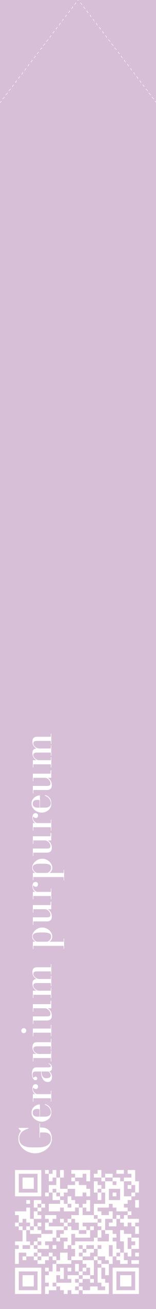 Étiquette de : Geranium purpureum - format c - style blanche54_simplebod avec qrcode et comestibilité