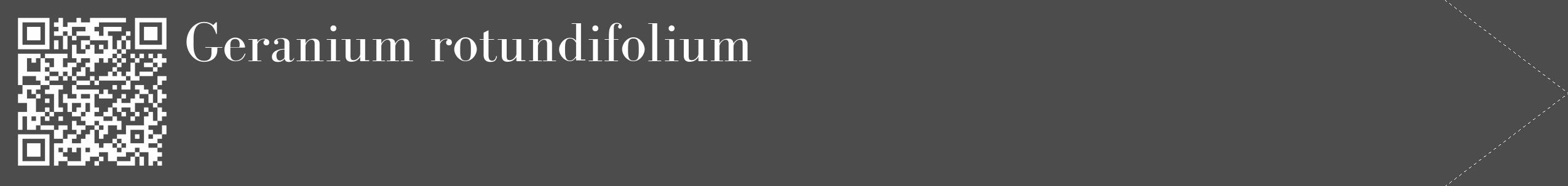 Étiquette de : Geranium rotundifolium - format c - style blanche27_simple_simplebod avec qrcode et comestibilité