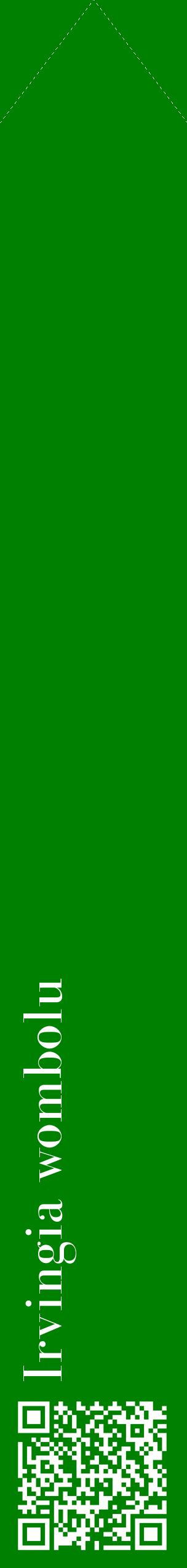 Étiquette de : Irvingia wombolu - format c - style blanche9_simplebod avec qrcode et comestibilité