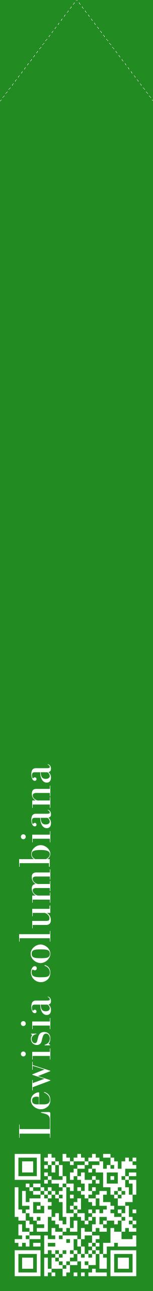 Étiquette de : Lewisia columbiana - format c - style blanche10_simplebod avec qrcode et comestibilité