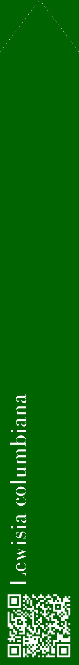 Étiquette de : Lewisia columbiana - format c - style blanche8_simplebod avec qrcode et comestibilité