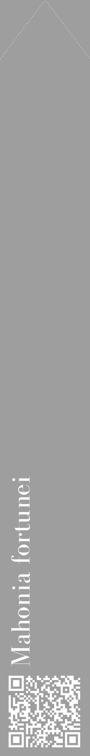 Étiquette de : Mahonia fortunei - format c - style blanche42_simple_simplebod avec qrcode et comestibilité - position verticale