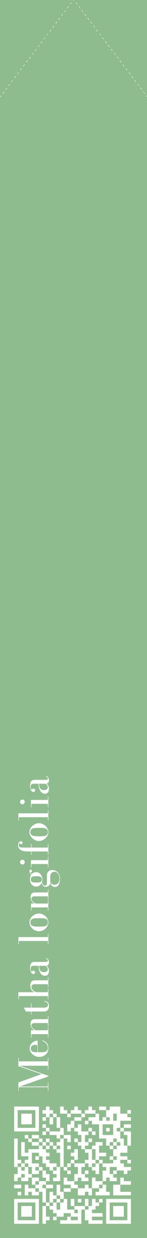Étiquette de : Mentha longifolia - format c - style blanche13_simplebod avec qrcode et comestibilité