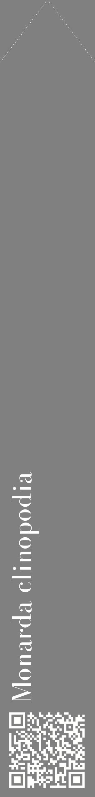 Étiquette de : Monarda clinopodia - format c - style blanche57_simplebod avec qrcode et comestibilité