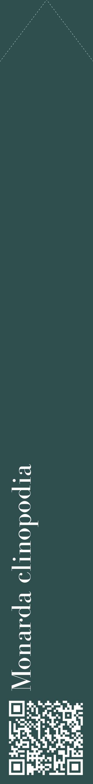 Étiquette de : Monarda clinopodia - format c - style blanche58_simplebod avec qrcode et comestibilité
