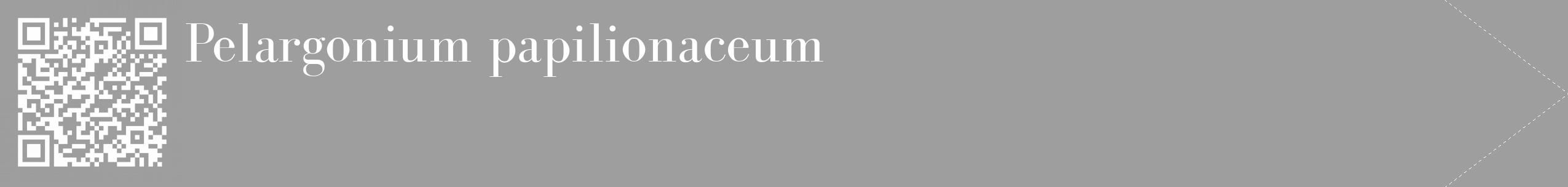 Étiquette de : Pelargonium papilionaceum - format c - style blanche23_simple_simplebod avec qrcode et comestibilité