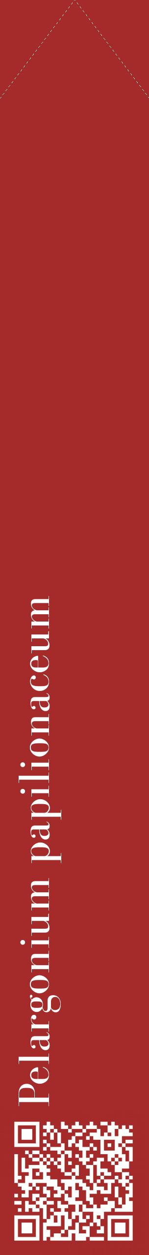 Étiquette de : Pelargonium papilionaceum - format c - style blanche33_simplebod avec qrcode et comestibilité