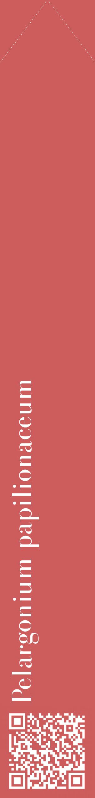 Étiquette de : Pelargonium papilionaceum - format c - style blanche35_simplebod avec qrcode et comestibilité