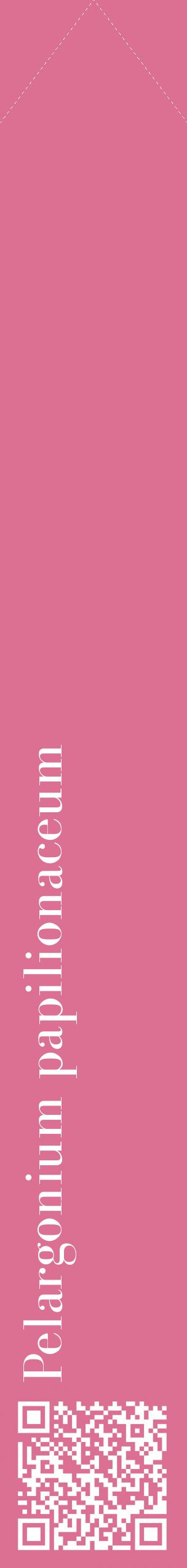 Étiquette de : Pelargonium papilionaceum - format c - style blanche44_simplebod avec qrcode et comestibilité