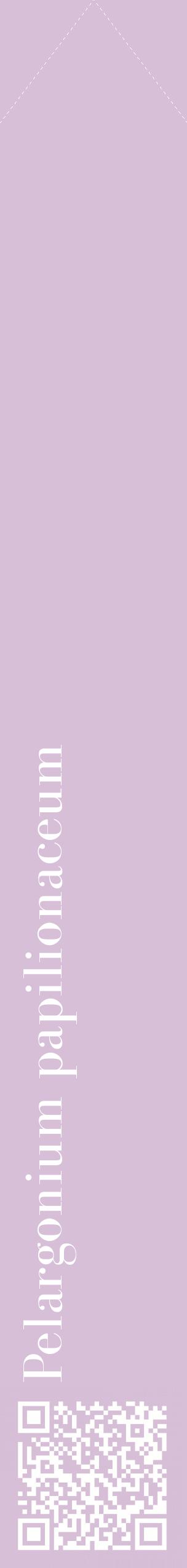 Étiquette de : Pelargonium papilionaceum - format c - style blanche54_simplebod avec qrcode et comestibilité