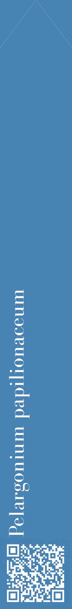 Étiquette de : Pelargonium papilionaceum - format c - style blanche5_simplebod avec qrcode et comestibilité