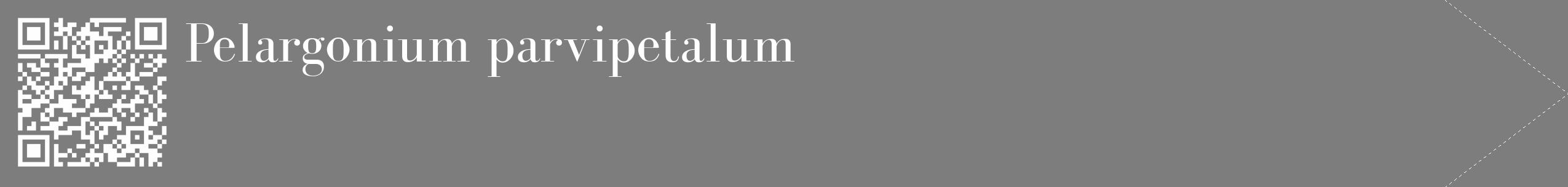 Étiquette de : Pelargonium parvipetalum - format c - style blanche35_simple_simplebod avec qrcode et comestibilité