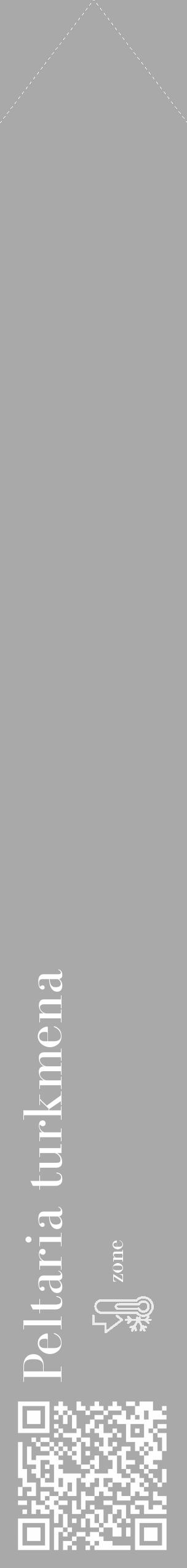 Étiquette de : Peltaria turkmena - format c - style blanche13_simple_simplebod avec qrcode et comestibilité - position verticale