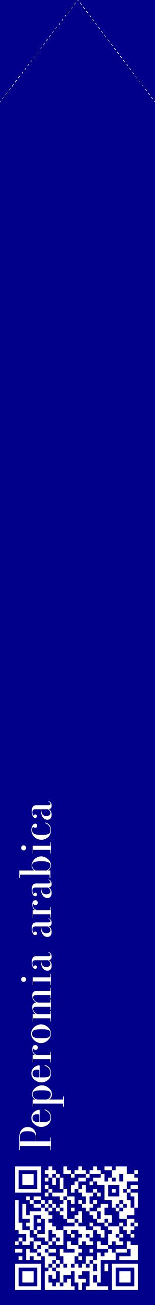 Étiquette de : Peperomia arabica - format c - style blanche7_simplebod avec qrcode et comestibilité