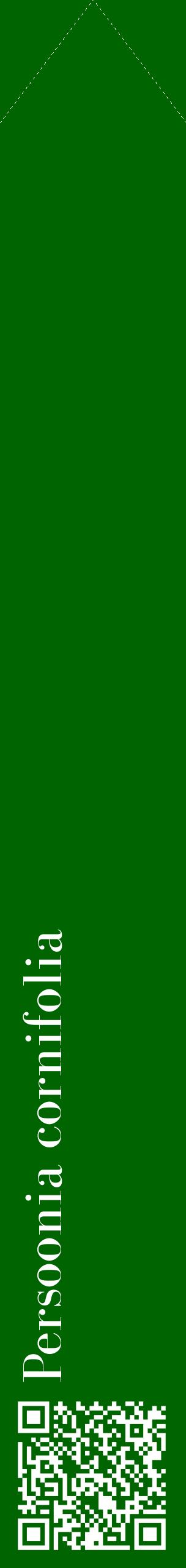Étiquette de : Persoonia cornifolia - format c - style blanche8_simplebod avec qrcode et comestibilité
