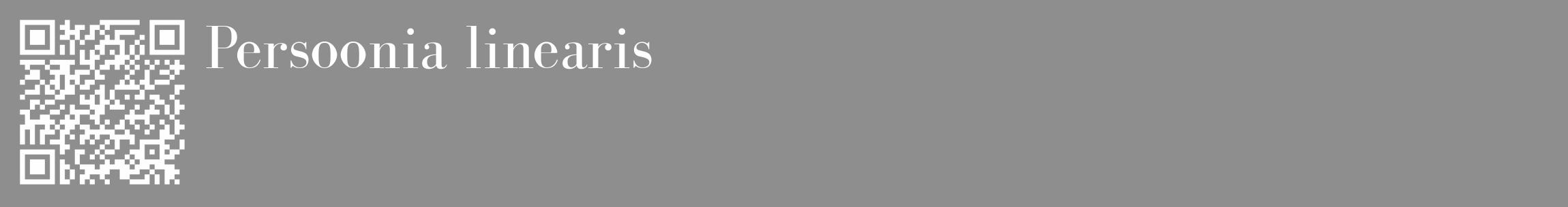 Étiquette de : Persoonia linearis - format c - style blanche25_basique_basiquebod avec qrcode et comestibilité