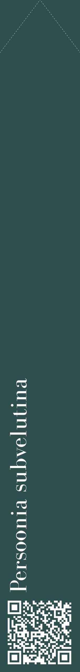 Étiquette de : Persoonia subvelutina - format c - style blanche58_simplebod avec qrcode et comestibilité