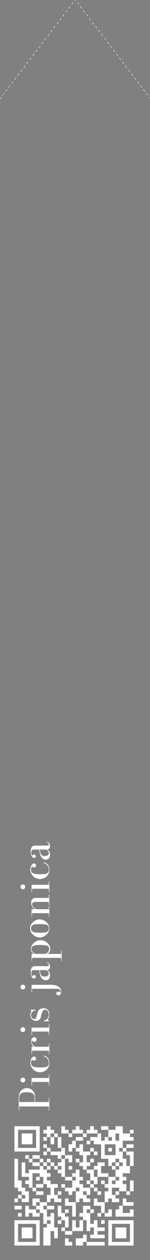 Étiquette de : Picris japonica - format c - style blanche57_simplebod avec qrcode et comestibilité