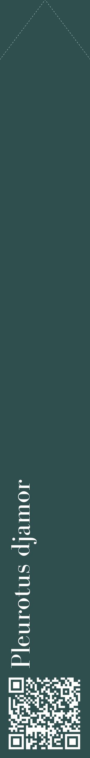 Étiquette de : Pleurotus djamor - format c - style blanche58_simplebod avec qrcode et comestibilité