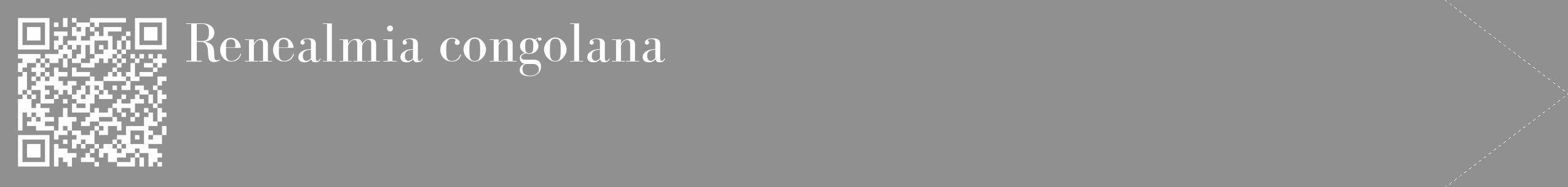 Étiquette de : Renealmia congolana - format c - style blanche4_simple_simplebod avec qrcode et comestibilité