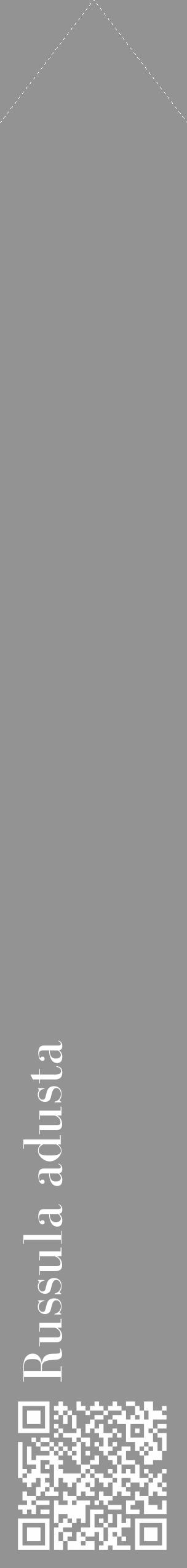 Étiquette de : Russula adusta - format c - style blanche44_simple_simplebod avec qrcode et comestibilité - position verticale