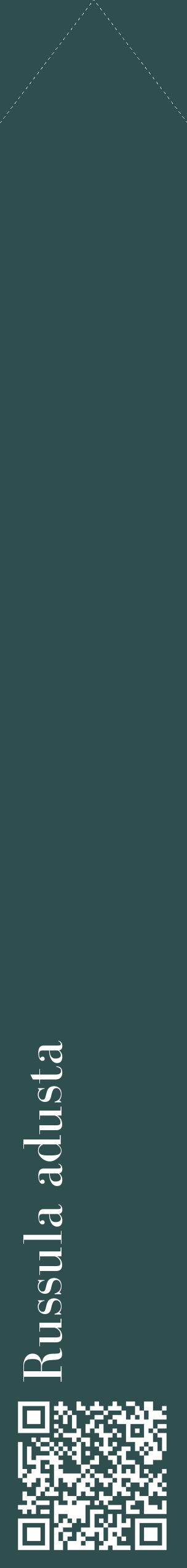 Étiquette de : Russula adusta - format c - style blanche58_simplebod avec qrcode et comestibilité