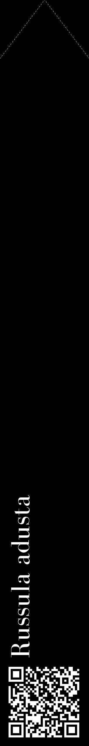 Étiquette de : Russula adusta - format c - style blanche59_simplebod avec qrcode et comestibilité