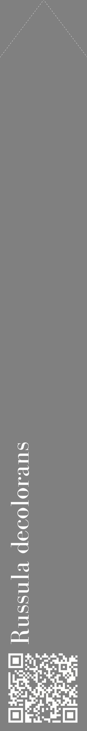 Étiquette de : Russula decolorans - format c - style blanche57_simplebod avec qrcode et comestibilité