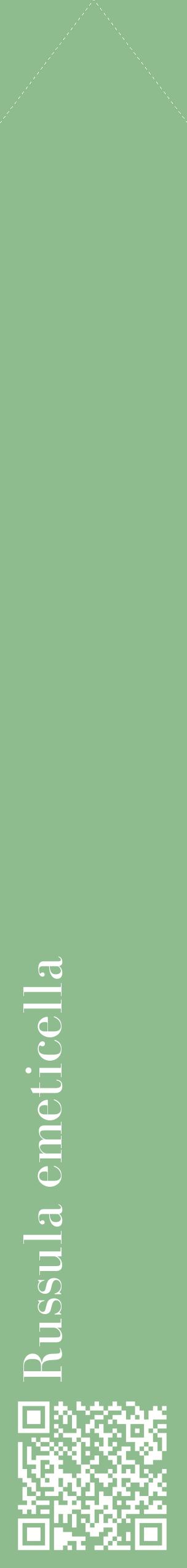 Étiquette de : Russula emeticella - format c - style blanche13_simplebod avec qrcode et comestibilité