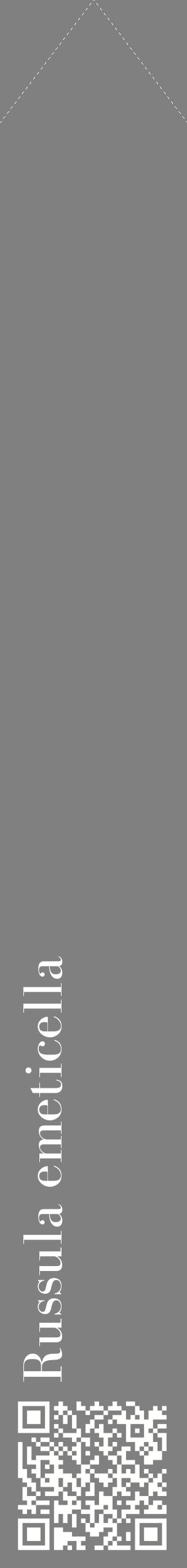 Étiquette de : Russula emeticella - format c - style blanche57_simplebod avec qrcode et comestibilité