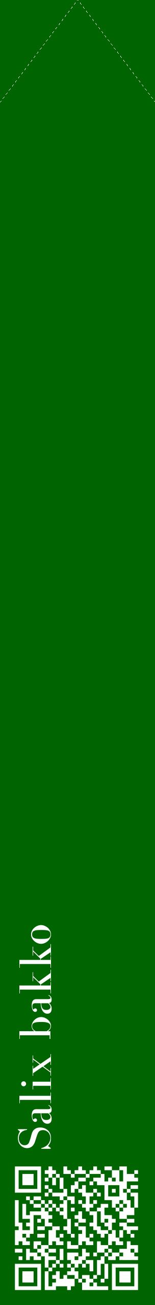 Étiquette de : Salix bakko - format c - style blanche8_simplebod avec qrcode et comestibilité